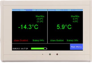 TV2 fridge-freezer alarm with wired sensors